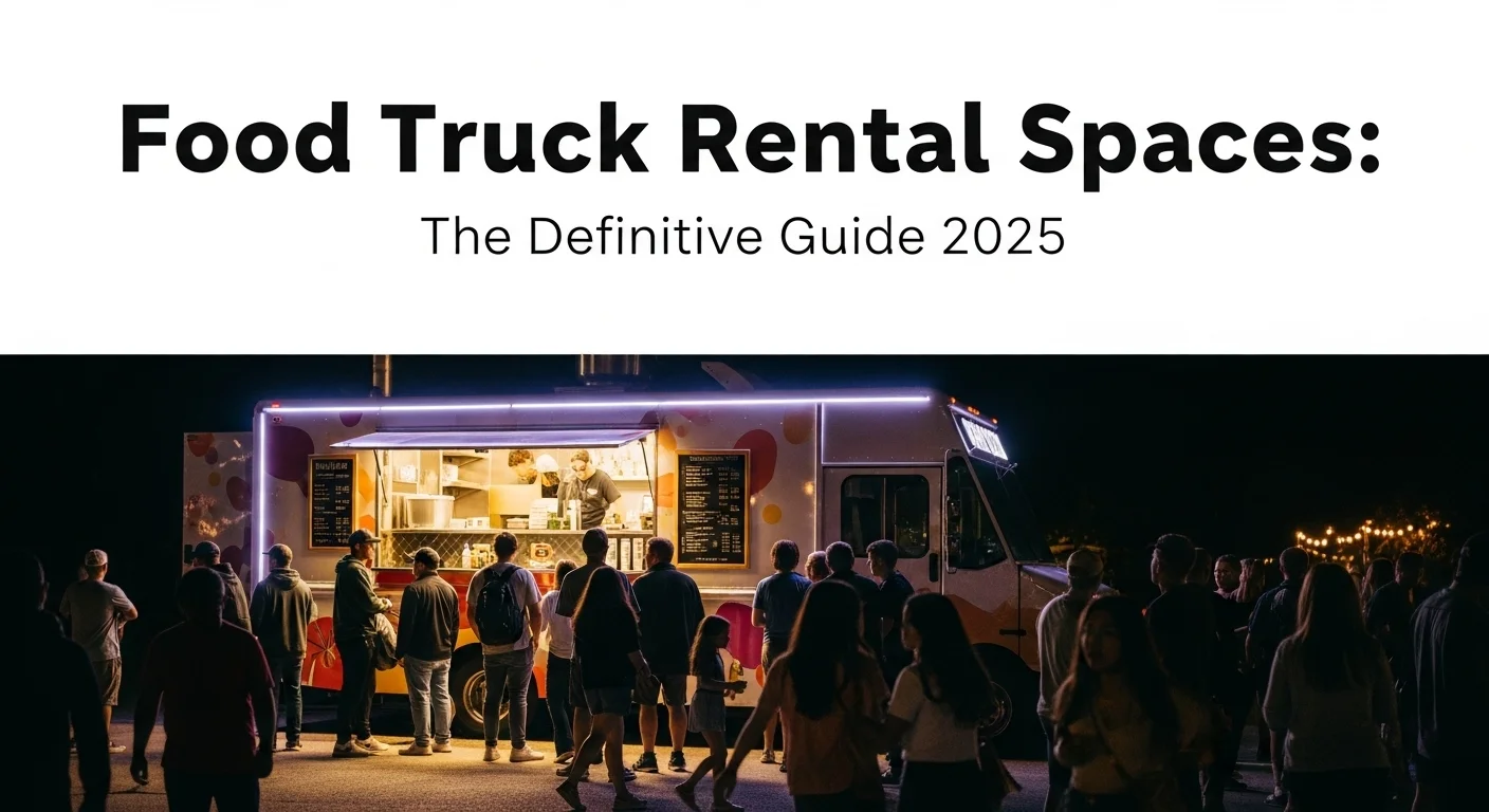 Food truck iluminado con luces de neón sirviendo a una multitud de clientes durante un festival gastronómico nocturno.