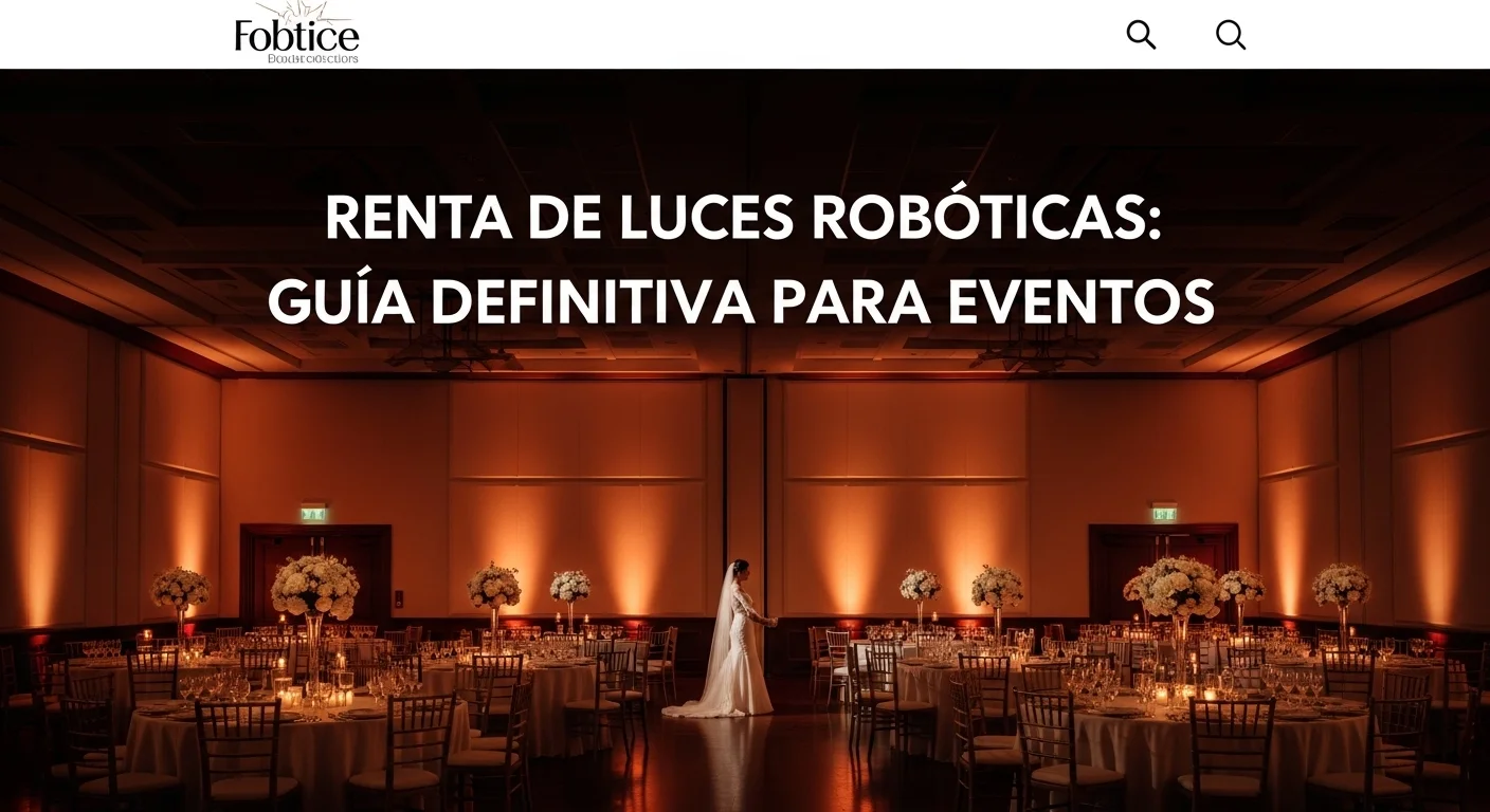 Decoración de salón de bodas con luces robóticas tipo wash que bañan las paredes en tonos cálidos y elegantes.