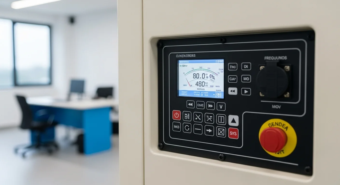 Panel de control de generador y sistema electrico para continuidad de servidores temporales
